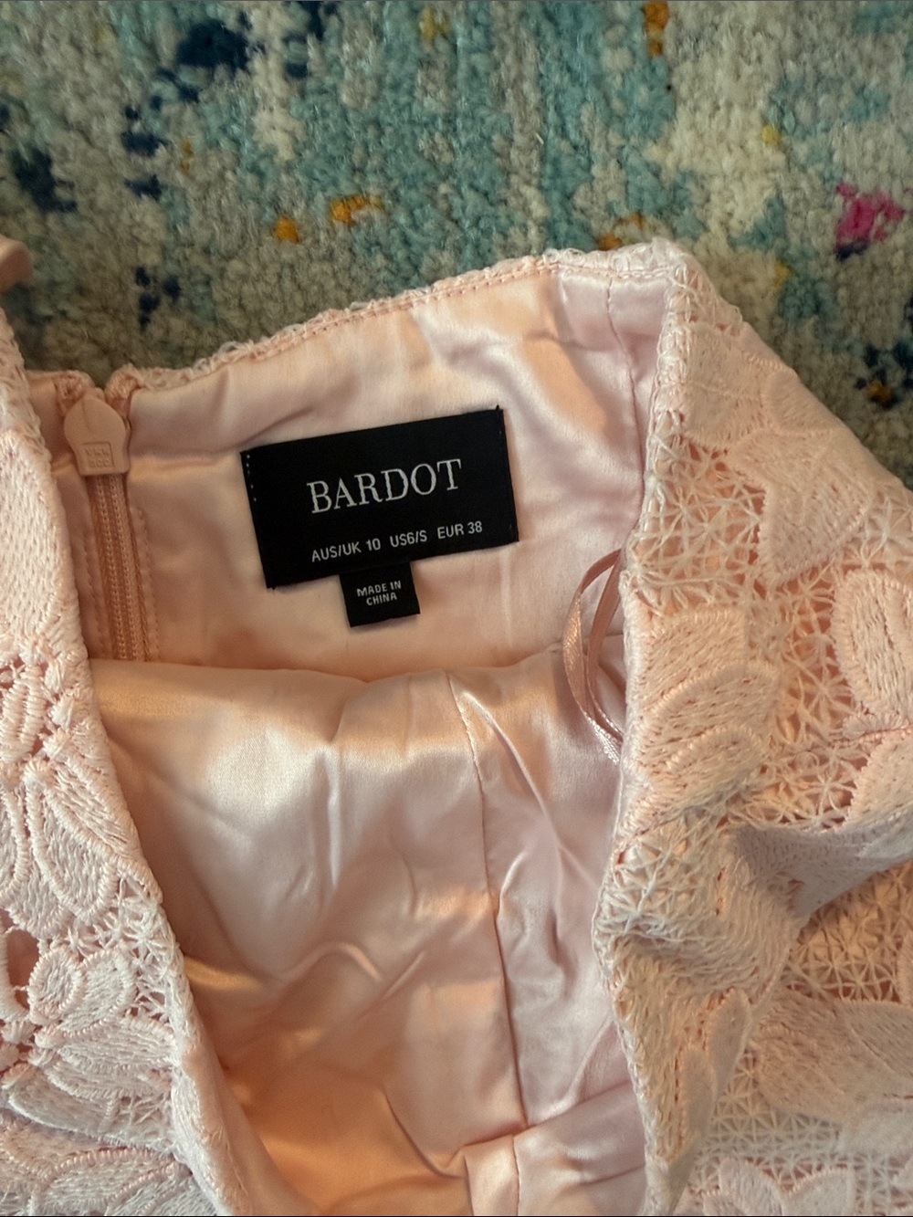 Bardot Maya Pink Lace One-Shoulder Midi Dress - Picture 5 of 7